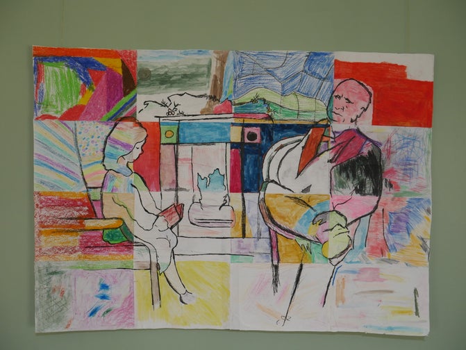 A collage of Henry James and niece Peggy, created by The Oaks Specialist College for Lamb House